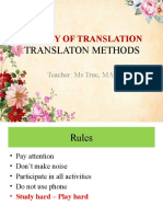 Unit 3 - Methods of Translation