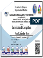 Certificate of Completion CB 1