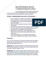 Main Sub-Main Distribution Boards Testing and Commissioning Procedure