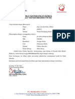 Surat Keterangan Kerja Spa