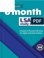 6 Month LSAT Study Schedule