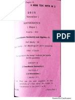 Mathematics Major 2015 Question Paper