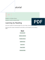 Pandas Tutorial: Learning by Reading