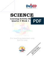 Science: Learning Activity Sheet Quarter 4 Week 1 - 2
