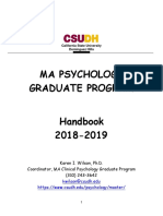 CSUDH MA Psychology Program Handbook 2018-2019