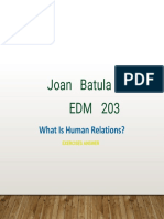 Joan Batula EDM 203: What Is Human Relations?