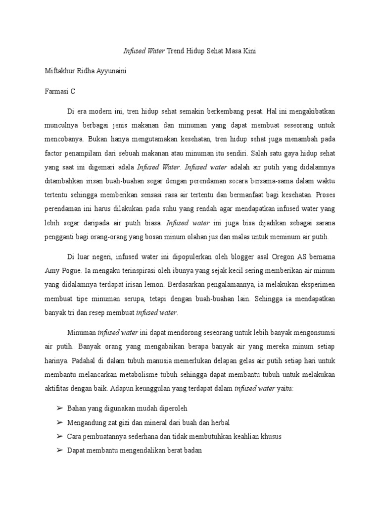 Infused Water Trend Hidup Sehat Masa Kini PDF
