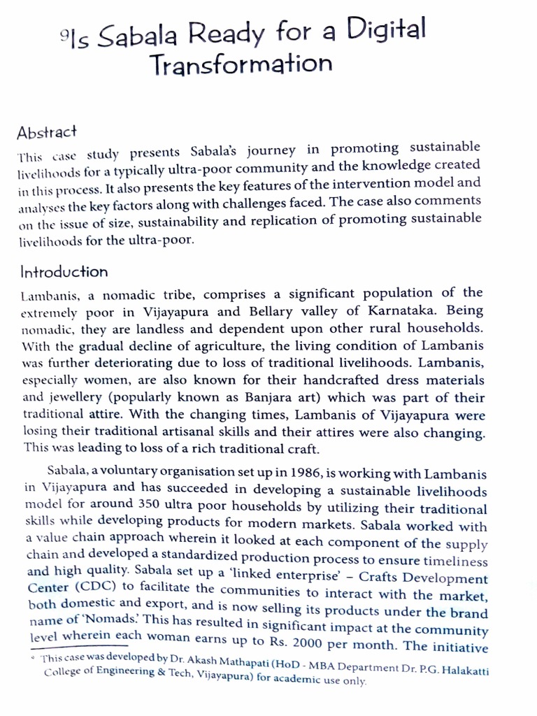 Sabala's Sustainable Livelihood Model | PDF | Banks | Loans
