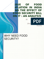 Issue OF Food Inflation in India and The Effect of Food Security Bill On It: An Analysis