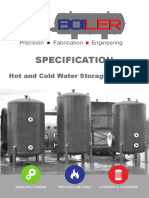 Specification: Hot and Cold Water Storage Vessels