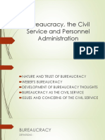 Bureaucracy, The Civil Service and Personnel Administration