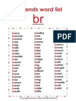 Consonant Blends Word Lists R