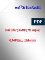 The Shape of Se From Coulex: Peter Butler (University of Liverpool) REX-MINIBALL Collaboration