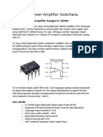 Rangkaian Power Amplifier Sederhana