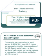 Hazard Communication Training: Your "Right To Know" 29 CFR 1910.1200