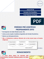 Período Pré-Científico: Renascimento e Empirismo