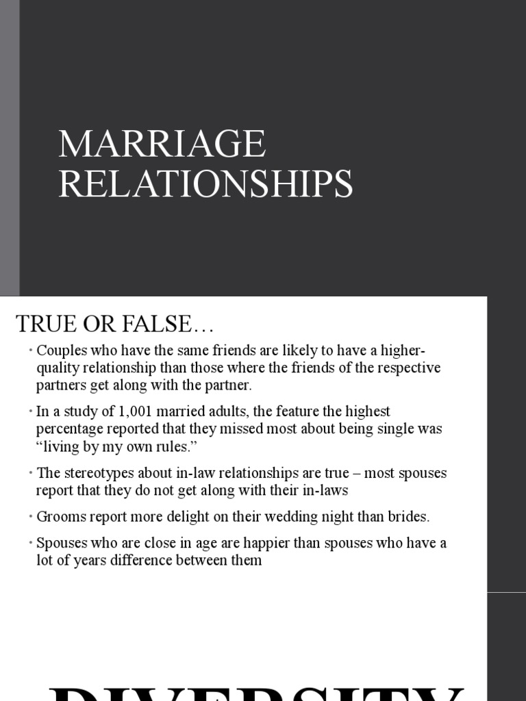 Marriage Relationships | PDF | Marriage | Wife