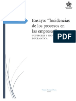 Ensayo - Incidencias de Los Procesos en Las Empresas