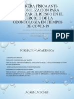 Barrera Física Anti-Aerosolización para Minimizar El Riesgo en