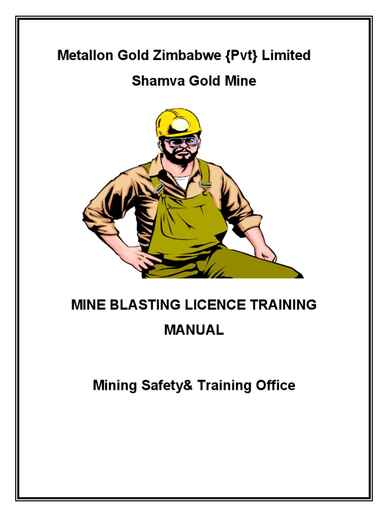 Mine Blasting Licence Training Manual | PDF | Carbon Dioxide | Mining
