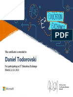 Daniel Todorovski: This Certificate Is Awarded To