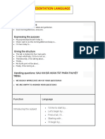 Presentation Language: Greeting The Audience