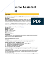 Programme Assistant WFP