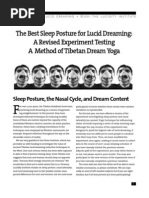 The Best Slepe Posture for Lucid Dreaming