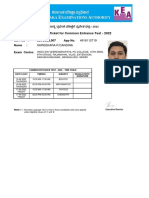 Admission Ticket For Common Entrance Test - 2022: E Euívî®Lsavĸsďl Lvî®Lsavqî