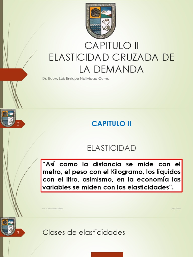 Elasticidad Cruzada de la Demanda | PDF | Elasticidad (economía ...