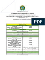Lista de candidatos inscritos no IF Fluminense