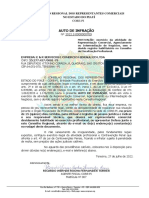 Auto de infração para empresa por exercício ilegal da atividade de representação comercial no Piauí