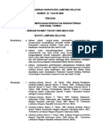 Peraturan Daerah Kabupaten Lampung Selatan Nomor 03 Tahun 2008