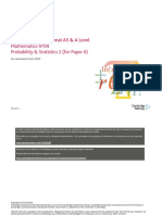Scheme of Work: Cambridge International AS & A Level Mathematics 9709 Probability & Statistics 2 (For Paper 6)