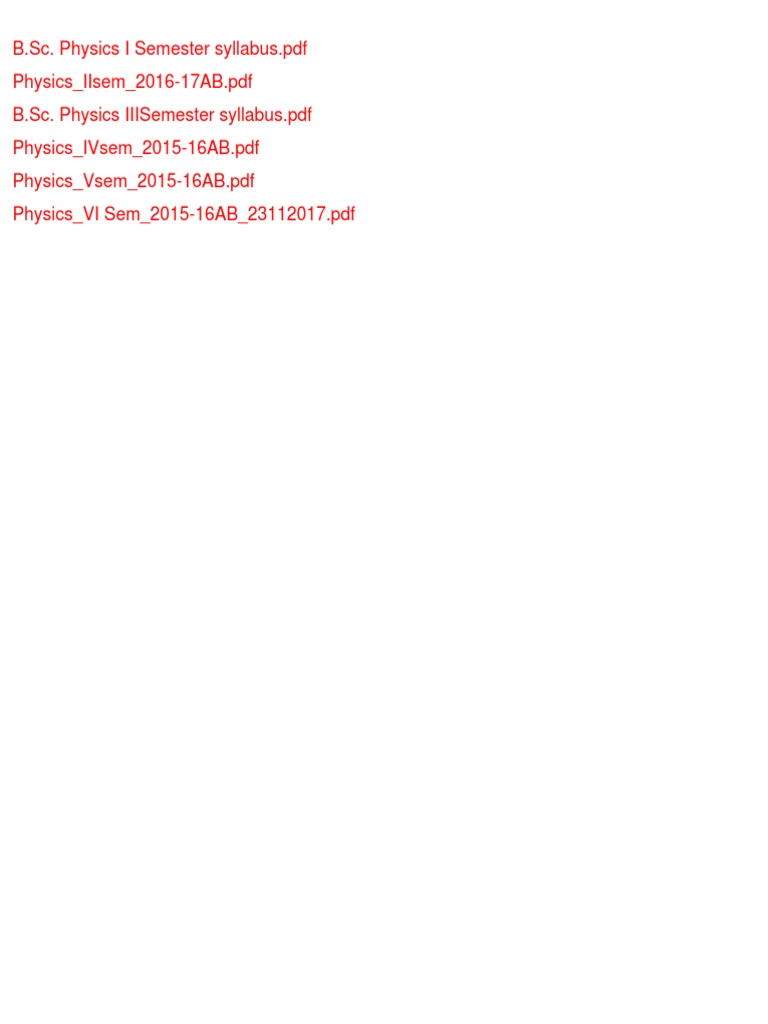 B.SC Physics 2016-17 | PDF | Optics | Oscillation