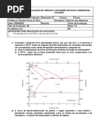 AVALIAÇÃO P2 de Ciencias Dos Materiais