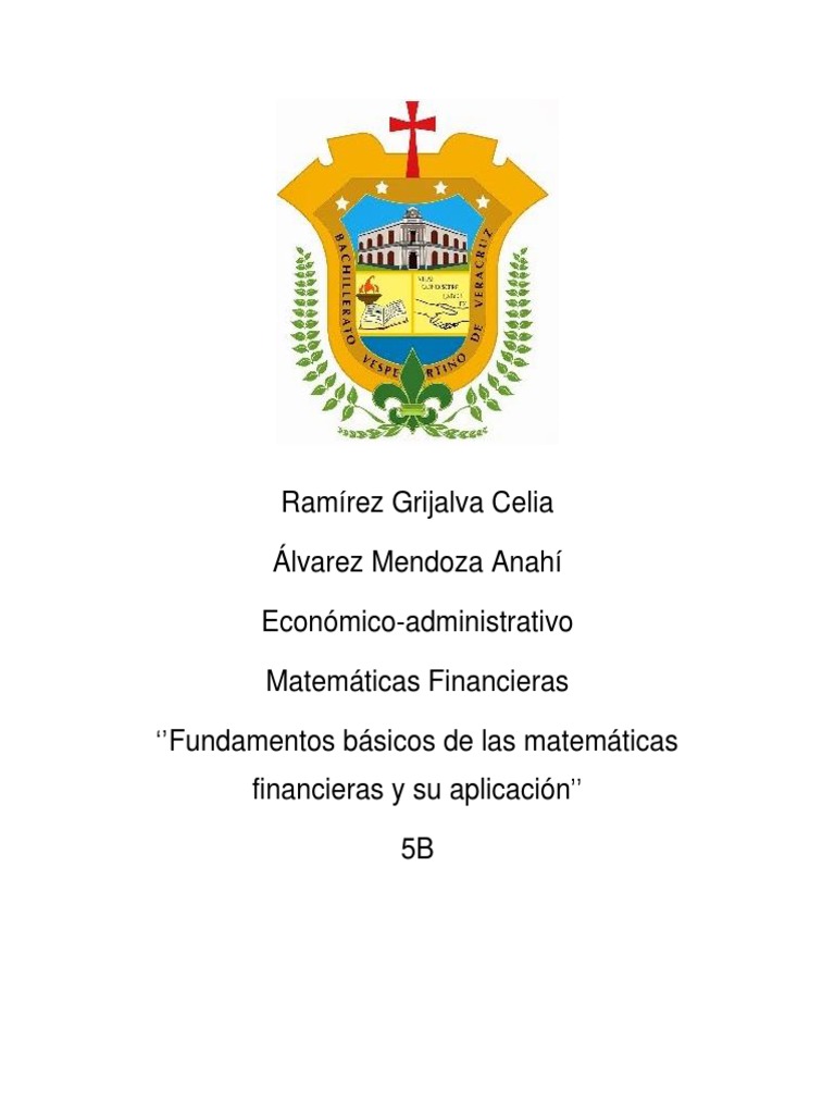 Fundamentos de Matemáticas Financieras | PDF | Hoja de cálculo ...