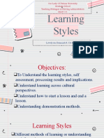 Learning Styles: Lovely An Dannizah R. de Perio