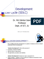 System Development Life Cycle (SDLC) : Dr. MD Zahidul Islam Professor Dept. of ICT, IU