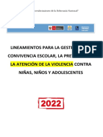 Ruta de Atención de La Violencia Escolar