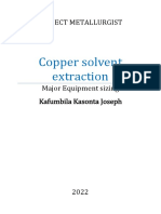 Copper Solvent Extraction - Major Equipment Sizing