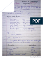 Python Handwritten Notes