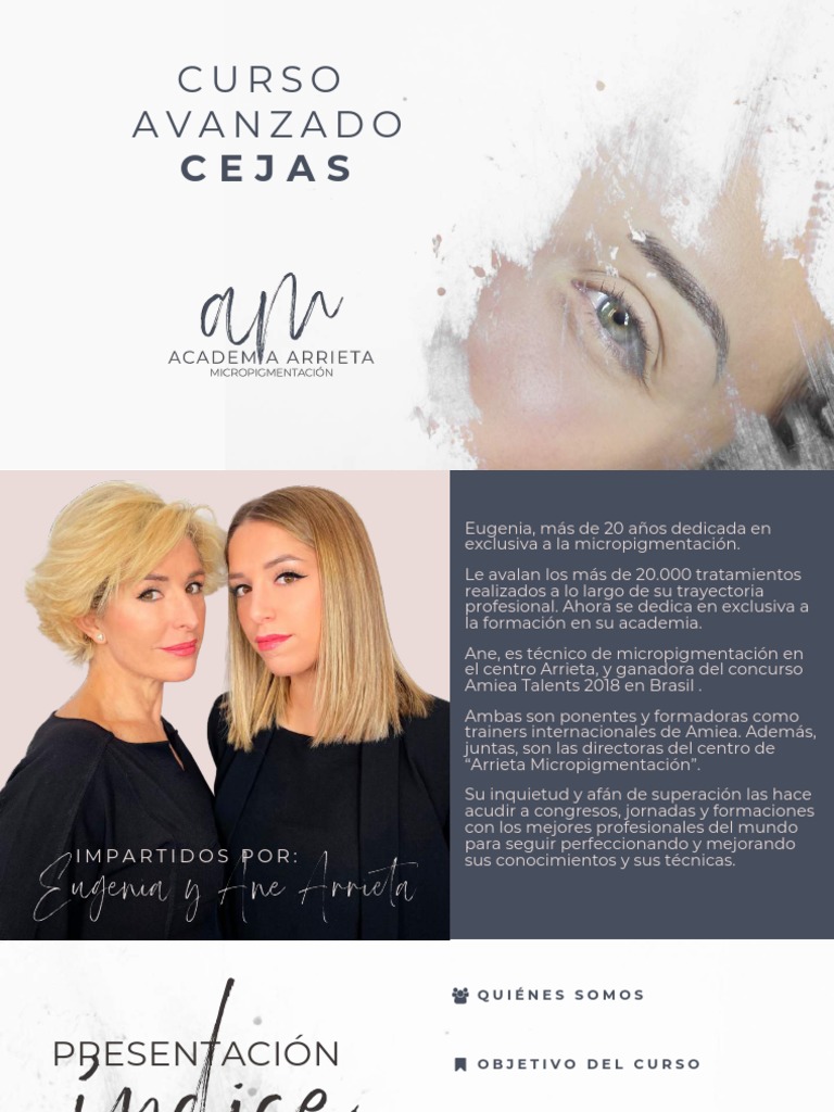 Curso Avanzado de Micropigmentación de Cejas | PDF | Crecimiento ...