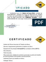 Certificado de Treinamento de NR 35 - Adauto de Souza Mota