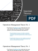 Important Theories For Operations Management