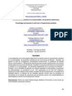 Conocimiento y Práctica en El Autocuidado de Pacientes Hipertensos Knowledge and Practice in Self-Care of Hypertensive Patients