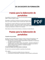 Pautas para La Elaboración de Portafolios