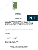 Certificacion Laboral Green Sport
