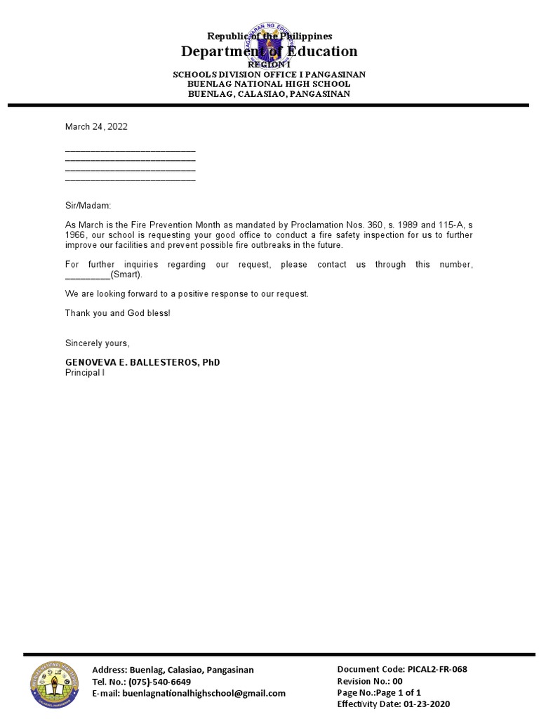 Department of Education: Republic of The Philippines | PDF