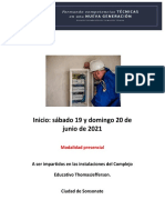 Inicio: Sábado 19 y Domingo 20 de Junio de 2021